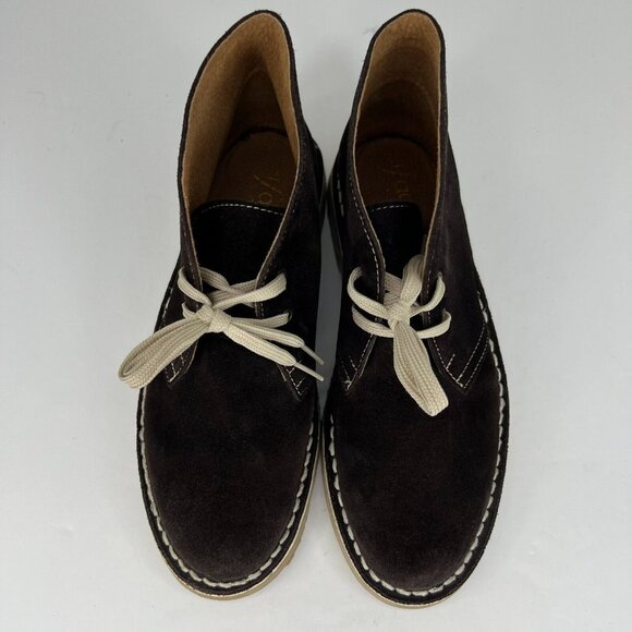 CI Factory Mens 1100 Brown Faux Suede Rubber Lace Up Size 40 Desert Boot - Picture 4 of 10
